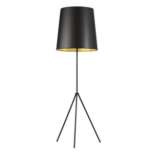 Dainolite 1 Light Floor Lamp Black Gold Shade Matte Black Od3-f-698-mb - All