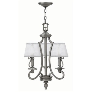 Hinkley Lighting Plymouth 3 Light Chandelier Polished Antique Nickel 4243Pl - All