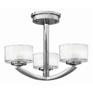 Hinkley Lighting Meridian 3 Light Foyer Bath Semi-Flush Chrome 3871Cm - All