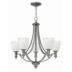 Hinkley Lighting Truman 5 Light Chandelier 1 Tier Antique Nickel 4025An - All