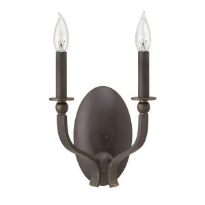 Hinkley Lighting Rutherford 2 Light Sconce Oil Rubbed Bronze 3592Oz - All