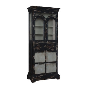 Guildmaster Farmhouse Kitchen Display Cabinet Black 604511 - All