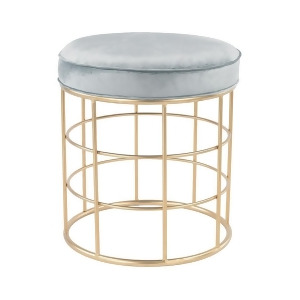 Sterling Industries Beverly Glen Accent Stool Gold Duck Egg Blue 3169-032 - All