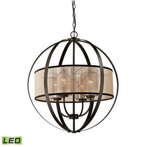 Elk Diffusion 4 Light Led Chandelier In Oil Rubbed Bronze 57029-4-Led - All