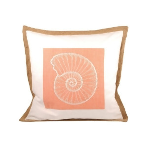 Pomeroy Nautilus Pillow 20 x 20 Coral White 904103 - All