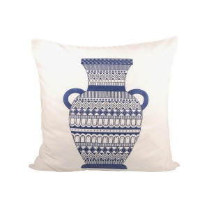 Pomeroy Classique Vase Pillow 20 x 20 Crema Indigo 904080 - All