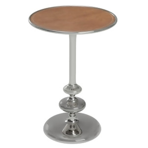 Cooper Classics Cecil Side Table Metal and Leather 6284 - All