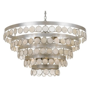 Crystorama Coco 9 Light Antique Silver Chandelier 6009-Sa - All