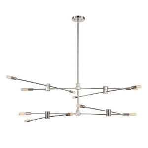 Savoy House Lyrique 12 Light Chandelier Polished Nickel 1-7001-12-109 - All