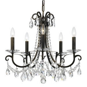 Crystorama Othello 5 Lt Clear Crystal English Bronze Chandelier 6825-Eb-cl-mwp - All