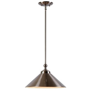 Kenroy Home Conical 1 Light Pendant Brushed Steel 93244Bs - All