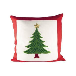 Pomeroy Evergreen 20 x 20 Pillow Ribbon Red Evergreen Snow 902338 - All