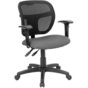 Flash Furniture Black Gray Mesh Chair Black Gray Wl-a7671syg-gy-a-gg - All