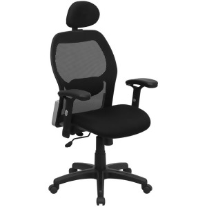 Flash Furniture Black Mesh Chair Black Lf-w42b-hr-gg - All