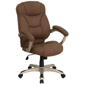 Flash Furniture Brown Microfiber Office Chair Brown Go-725-bn-gg - All