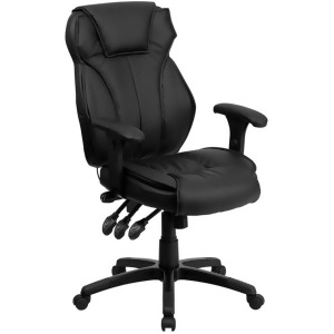 Flash Furniture Bonded Leather Office Chair Black Bt-9835h-gg - All