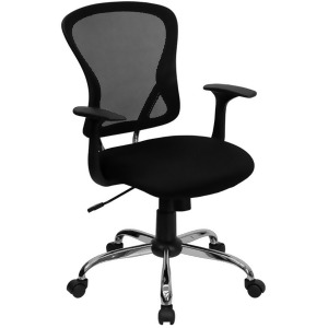 Flash Furniture Black Mesh Chair Black H-8369f-blk-gg - All