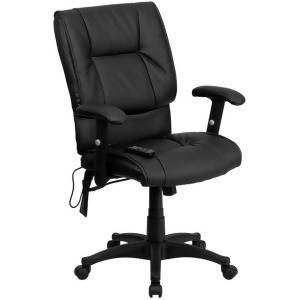 Flash Furniture Bonded Leather Office Chair Black Bt-2770p-gg - All