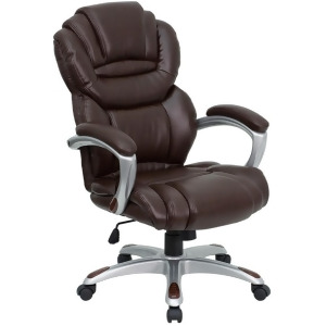 Flash Furniture Bonded Leather Office Chair Brown Go-901-bn-gg - All