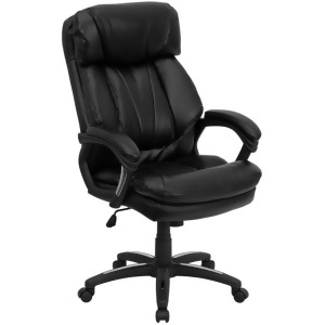 Flash Furniture Bonded Leather Office Chair Black Go-1097-bk-lea-gg - All