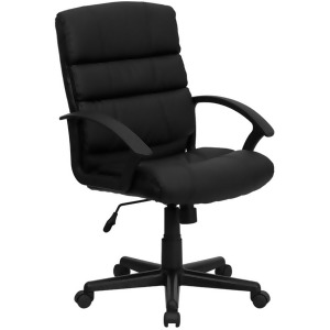 Flash Furniture Bonded Leather Office Chair Black Go-1004-bk-lea-gg - All