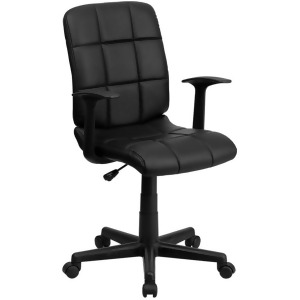 Flash Furniture Black Vinyl Office Chair Black Go-1691-1-bk-a-gg - All