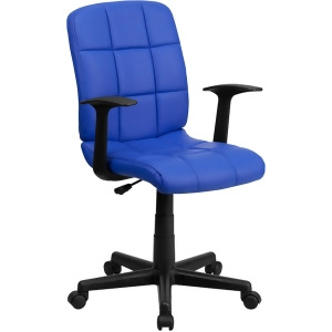 Flash Furniture Blue Vinyl Office Chair Blue Go-1691-1-blue-a-gg - All