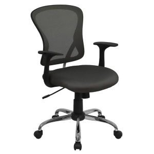 Flash Furniture Gray Mesh Chair Gray H-8369f-dk-gy-gg - All