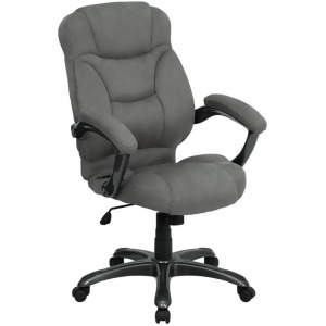 Flash Furniture Gray Microfiber Office Chair Gray Go-725-gy-gg - All