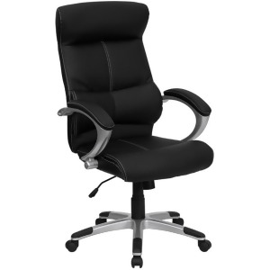 Flash Furniture Bonded Leather Office Chair Black H-9637l-1c-high-gg - All