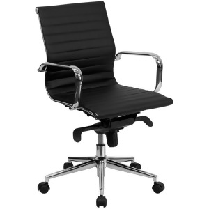 Flash Furniture Bonded Leather Office Chair Black Bt-9826m-bk-gg - All