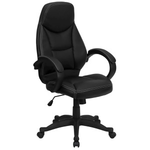 Flash Furniture Bonded Leather Office Chair Black H-hlc-0005-high-1b-gg - All