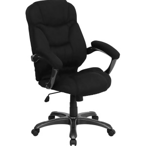 Flash Furniture Black Microfiber Office Chair Black Go-725-bk-gg - All