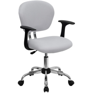 Flash Furniture White Mesh Chair White H-2376-f-wht-arms-gg - All