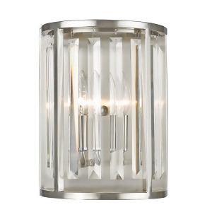 Z-lite Monarch 2 Light Wall Sconce Brushed Nickel Clear 439-2S-bn - All