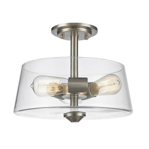 Z-lite Annora 3 Light Semi Flush Mount Brushed Nickel Clear 428Sf3-bn - All