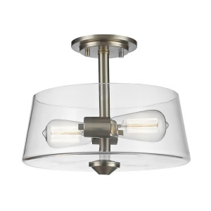Z-lite Annora 2 Light Semi Flush Mount Brushed Nickel Clear 428Sf2-bn - All