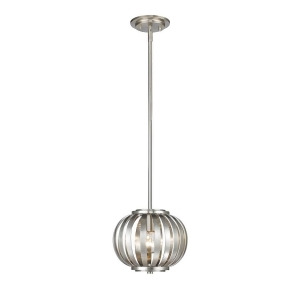 Z-lite Moundou 1 Light Mini Pendant 8x8x9.5 Brushed Nickel 438-8Bn - All