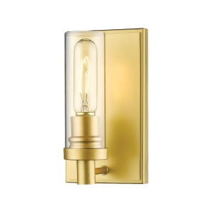 Z-lite Persis 1 Light Wall Sconce Satin Gold Clear 3000-1S-sg - All
