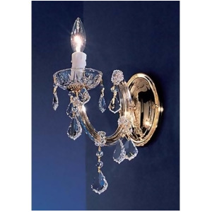Classic Rialto Traditional 1 Lt Sconce Gold Plated Crystalique-Plus 8341Gpcp - All
