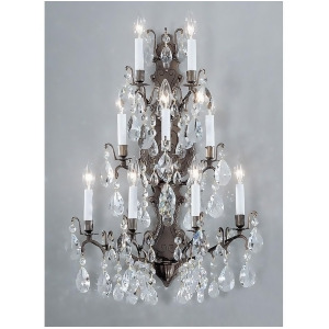 Classic Versailles 9 Lt Sconce Antique Bronze Crystal Elements 9003Abs - All