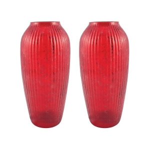 Pomeroy Tara Set of 2 Tall Vases Antique Red Artifact 519345-S2 - All