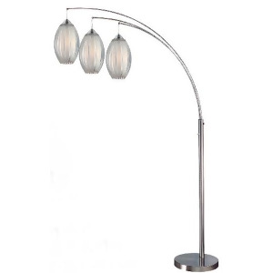 Lite Source Lotuz 3 Light Arch Lamp C Clear Acrylic White Shade Ls-83163 - All