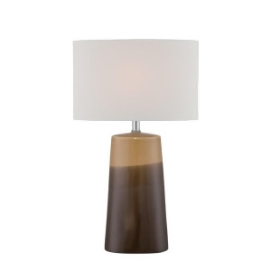 Lite Source Baker 1 Light Table Lamp Gradient Coffee Ceramic Fabric Ls-22757 - All