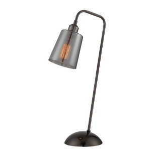 Lite Source Lovette 1 Light Table Lamp Gunmetal Smoked Chrome Glass Ls-22894 - All