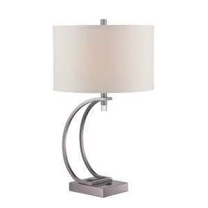 Lite Source Fico 1 Lt Table Lamp Gun Metal Fabric Shade Outletx1 Ls-22525g - All