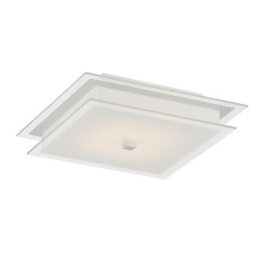 Lite Source Idonia 1 Lt Led Flush Mount Chrome Double Frost Glass Ls-5708 - All