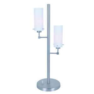 Lite Source Scarlett 2 Light Table Lamp Polished Steel Frost Glass Ls-22755 - All