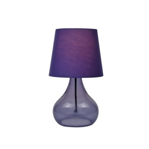 Lite Source Jamie 1 Light Table Lamp Purple Glass Purple Fabric Ls-22960purp - All