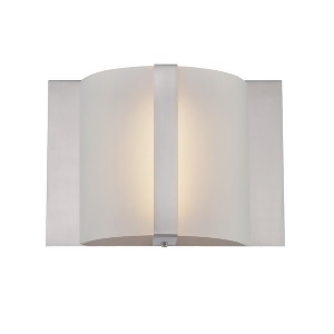 Lite Source Waldo 1 Lt Led Wall Sconce Polished Steel Frost Glass Ls-16368 - All
